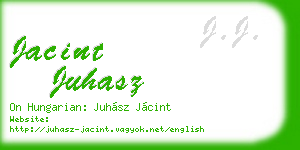 jacint juhasz business card